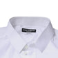 Dolce & Gabbana White Logo Cotton Slim Fit GOLD Dress Shirt