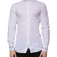 Dolce & Gabbana White Cotton Logo Formal Men GOLD Dress Shirt