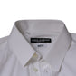 Dolce & Gabbana White Cotton Blend Formal MARTINI Shirt