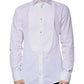 Dolce & Gabbana White Bib Cotton Poplin GOLD Men Formal Shirt