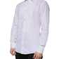 Dolce & Gabbana White Bib Cotton Poplin GOLD Men Formal Shirt