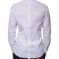 Dolce & Gabbana White Bib Cotton Poplin GOLD Men Formal Shirt