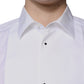 Dolce & Gabbana White Bib Cotton Poplin GOLD Men Formal Shirt