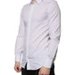 Dolce & Gabbana White Cotton Formal Men GOLD Dress Shirt