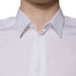Dolce & Gabbana White Cotton Formal Men GOLD Dress Shirt
