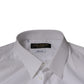 Dolce & Gabbana White Cotton Formal Men GOLD Dress Shirt