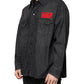 Dolce & Gabbana Black Logo Cotton Button Down Denim Shirt