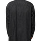 Dolce & Gabbana Black Logo Cotton Button Down Denim Shirt