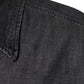 Dolce & Gabbana Black Logo Cotton Button Down Denim Shirt
