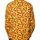 Dolce & Gabbana Yellow Cherry Button Down Men Casual Shirt