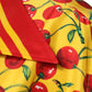 Dolce & Gabbana Yellow Cherry Button Down Silk Casual Shirt