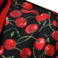 Dolce & Gabbana Black Cherry Silk Button Down Casual Shirt
