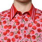 Dolce & Gabbana Pink Cherry Cotton Formal MARTINI Dress Shirt