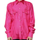 Dolce & Gabbana Pink Silk Collared Button Down Men Shirt