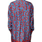 Dolce & Gabbana Blue Cherry Silk Button Down Casual Shirt