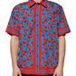 Dolce & Gabbana Blue Cherry Cotton Button Down Casual Shirt