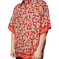 Dolce & Gabbana Beige Cherry Button Down Men Casual Shirt