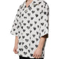 Dolce & Gabbana White Heart Print Short Sleeve Casual Shirt