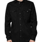 Dolce & Gabbana Black Cotton Collared Button Down Shirt