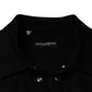 Dolce & Gabbana Black Cotton Collared Button Down Shirt