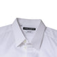 Dolce & Gabbana White Cotton Logo Formal Men GOLD Dress Shirt