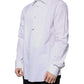 Dolce & Gabbana White Bib Cotton Poplin GOLD Formal Shirt