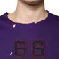 Dolce & Gabbana Purple Cotton Round Neck Pullover Men Sweater