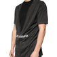 Dolce & Gabbana Black Cotton Crew Neck Short Sleeves T-shirt