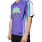 Dolce & Gabbana Purple Logo Jersey Cotton V-neck T-shirt