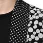 Dolce & Gabbana Black White Polka Dots Silk Men Casual Shirt