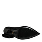 Dolce & Gabbana Black Stiletto Heels Mid Calf Boots Shoes