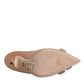 Dolce & Gabbana Beige Satin Crystal High Heels Pumps Shoes