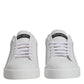 Dolce & Gabbana White Black Portofino Low Top Sneakers Shoes