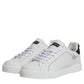 Dolce & Gabbana White Black Portofino Low Top Sneakers Shoes