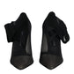 Dolce & Gabbana Black Viscose Mesh Sock Style Boots Shoes