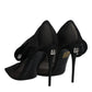 Dolce & Gabbana Black Viscose Mesh Sock Style Boots Shoes