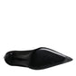 Dolce & Gabbana Black Viscose Mesh Sock Style Boots Shoes