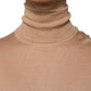 Dolce & Gabbana Brown Turtleneck Long Sleeve Pullover Sweater