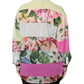 Dolce & Gabbana Multicolor Floral Patchwork Ascot Collar Top