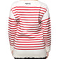 Dolce & Gabbana White Red Stripes Cotton Long Sleeves Top