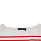 Dolce & Gabbana White Red Stripes Cotton Long Sleeves Top