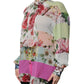 Dolce & Gabbana Multicolor Floral Patchwork Ascot Collar Top