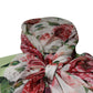 Dolce & Gabbana Multicolor Floral Patchwork Ascot Collar Top