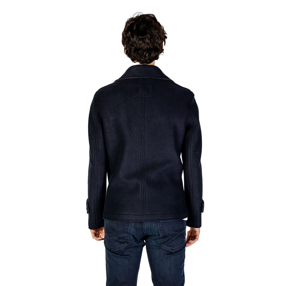 Hydra Clothing Blue Viscose Jackets & Coat Mens Jacket
