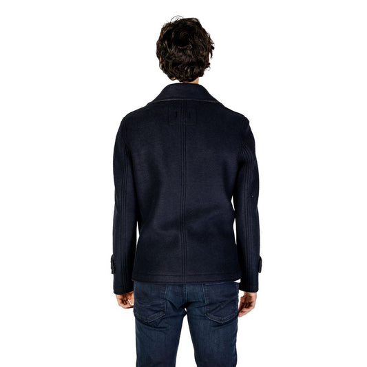 Hydra Clothing Blue Viscose Jackets & Coat Mens Jacket