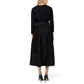 Sandro Ferrone Black Polyester Dress