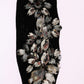 Dolce & Gabbana Crystal Embellished Black Knit Stockings