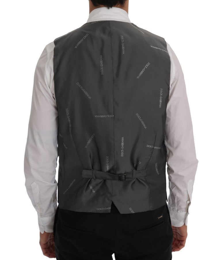 Dolce & Gabbana Elegant Gray Waistcoat Vest