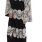 Dolce & Gabbana Elegant Silk Floral Lace Kaftan Maxi Dress