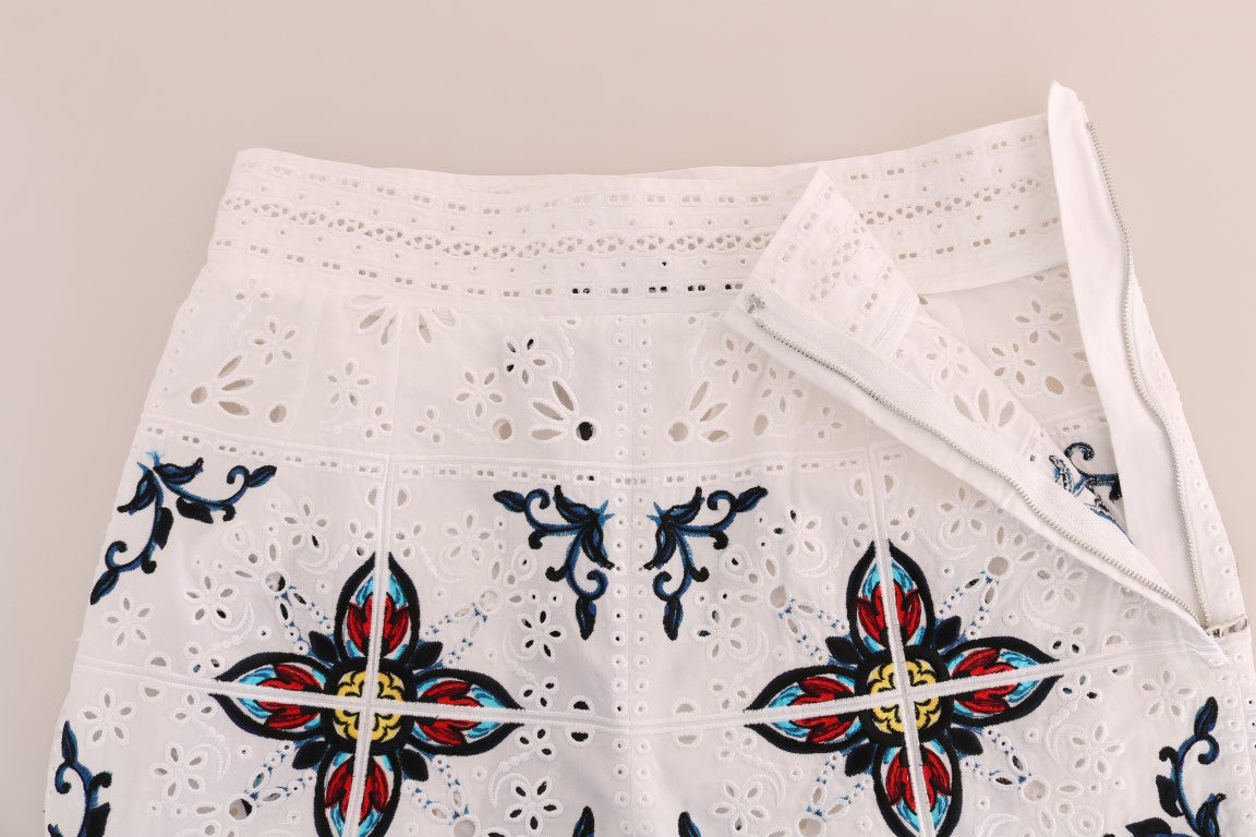 Dolce & Gabbana Majolica Embroidered Capri Elegance